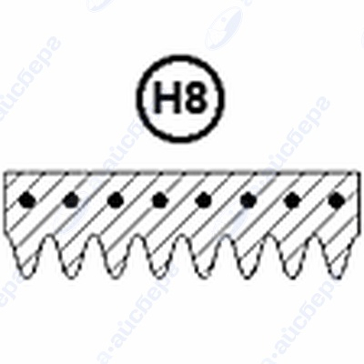 Ремень 1233 H8 Ardo WN534