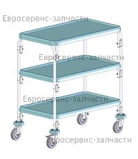 Тележка внутрибольничная 3-х ярусная ТБ-01-"КРОНТ"-3